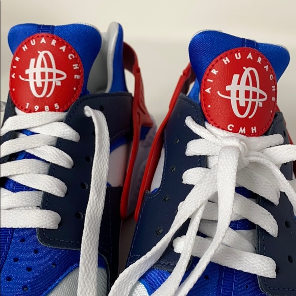 red white and blue nike huaraches